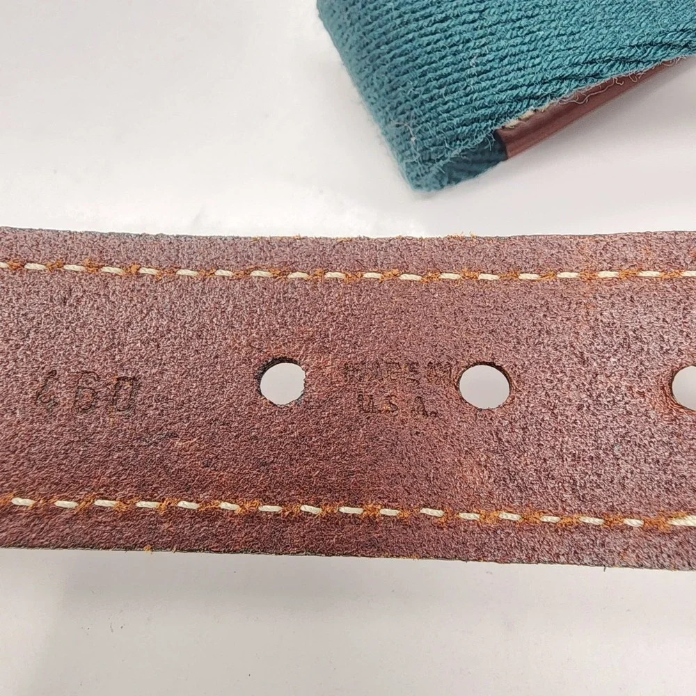 Tommy Hilfiger Belt Men's SIZE 32 Green Maroon Colorblock Leather